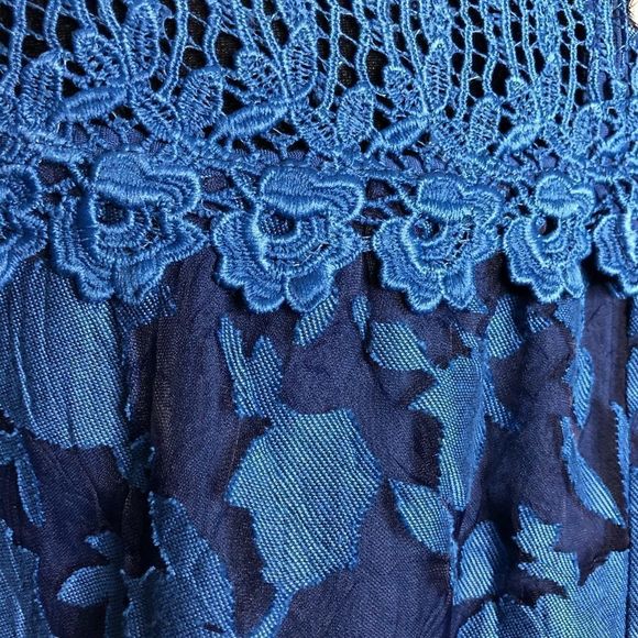 Champagne & Strawberry Blue Lace Reunion on the Rhine Dress size Medium - Picture 10 of 12